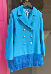 Vestido Blazer Flecos Sky