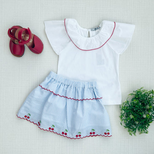 Conjunto Falda Cerezas