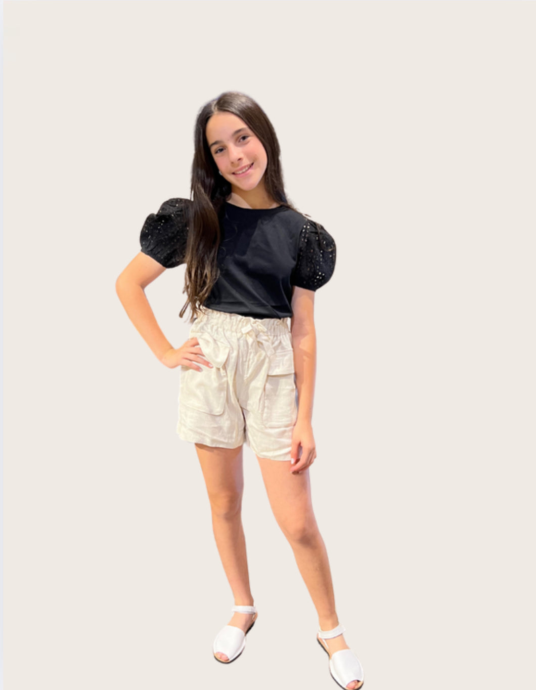 Conjunto Lino Negro Beige