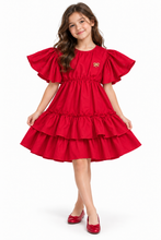 Cargar imagen en el visor de la galería, Vestido Volante Rojo