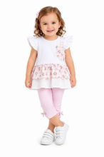 Cargar imagen en el visor de la galería, Conjunto Legging Rosa Flroecitas