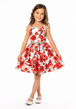 Cargar imagen en el visor de la galería, Vestido Flores Rojo Dg