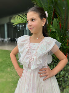 Vestido Lentejuela Rosa Claro