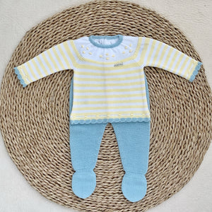 Conjunto Polaina Amarillo Rayas