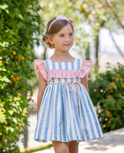 Cargar imagen en el visor de la galería, Vestido Rayas Celeste