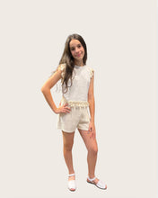 Cargar imagen en el visor de la galería, Conjunto Flecos Tweed Beige