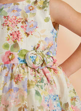 Cargar imagen en el visor de la galería, Vestido Flores Lino Pastel