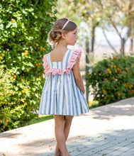 Cargar imagen en el visor de la galería, Vestido Rayas Celeste