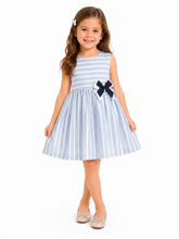 Cargar imagen en el visor de la galería, Vestido Rayas Celeste
