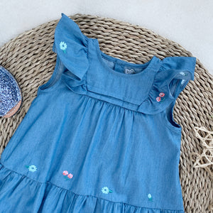 Vestido Jeans Florecitas